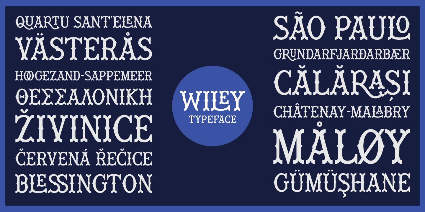 Wiley Regular Font preview